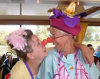 Plaatje twee clowns